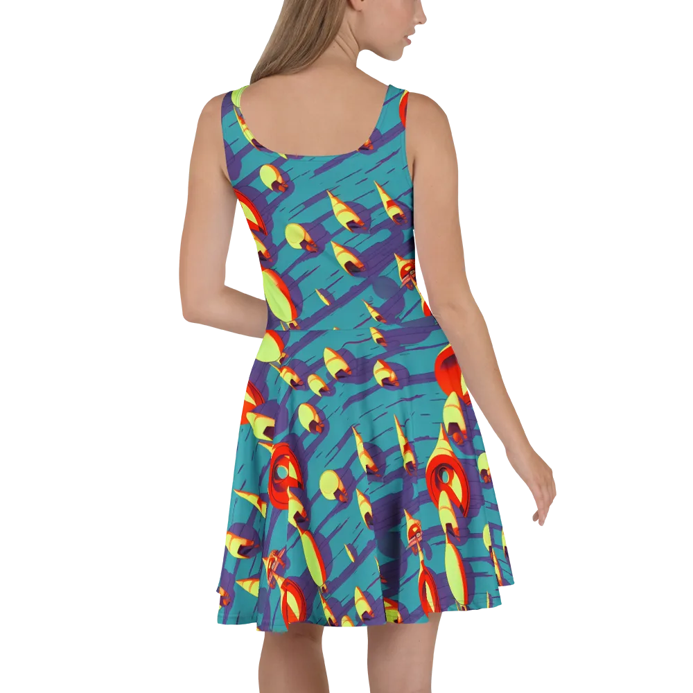 Sailor's Mirage on Skater Dress — Back