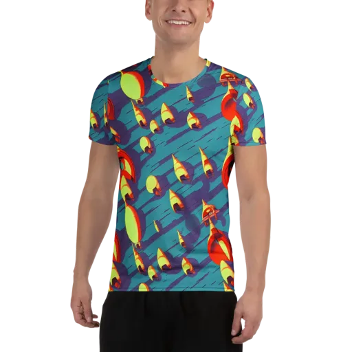 Sailor's Mirage on a Men's Athletic T-Shirt