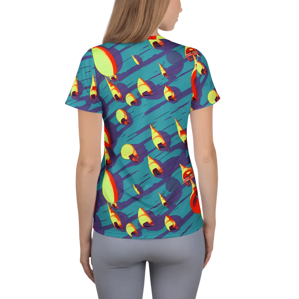 Sailor's Mirage on Women's Athletic T-Shirt — Back
