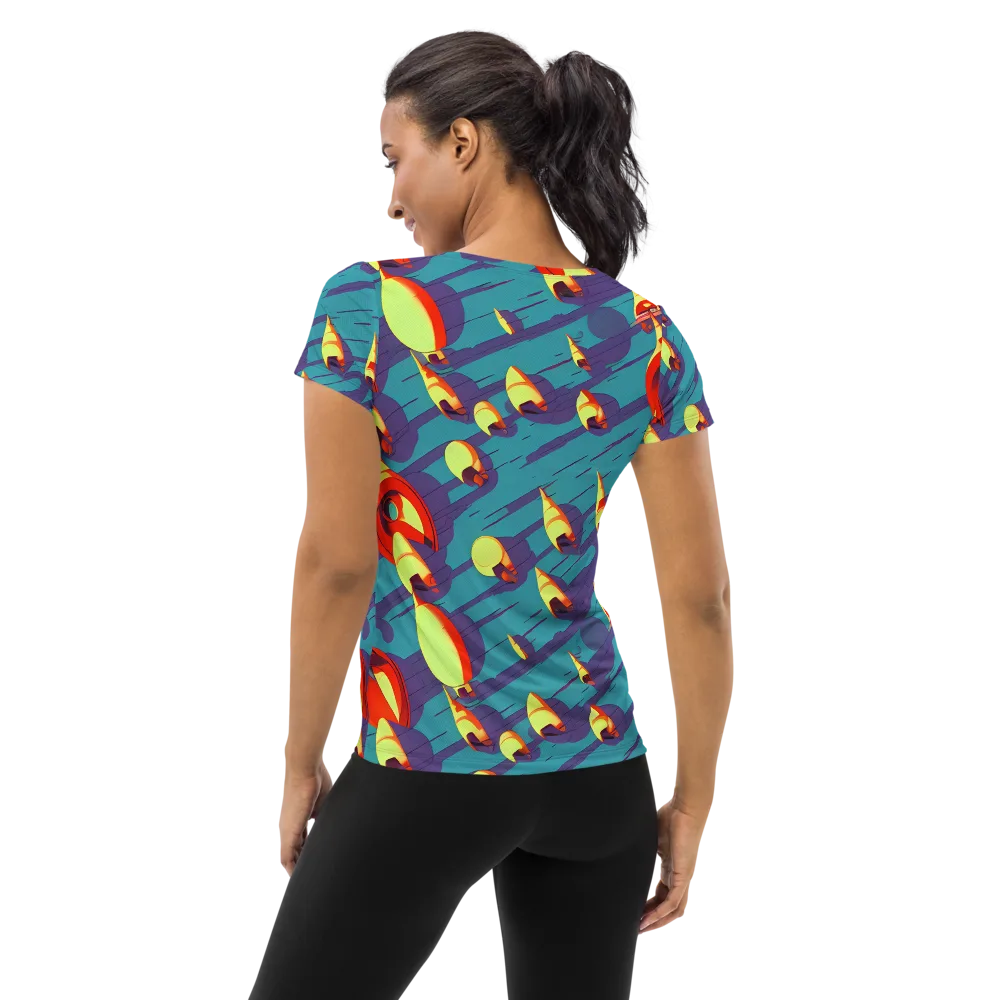 Sailor's Mirage on Women's Athletic T-Shirt — Back
