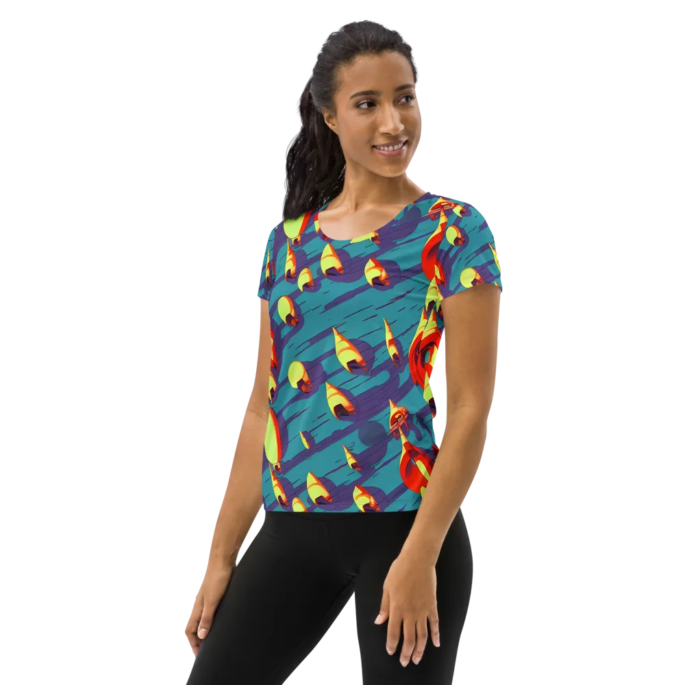 Sailor's Mirage on Women's Athletic T-Shirt — Left
