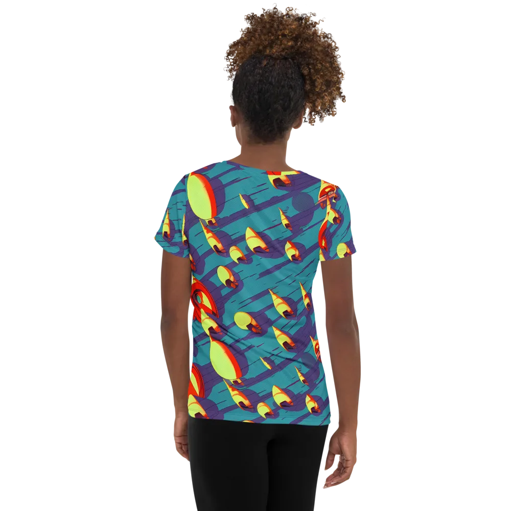 Sailor's Mirage on Women's Athletic T-Shirt — Back