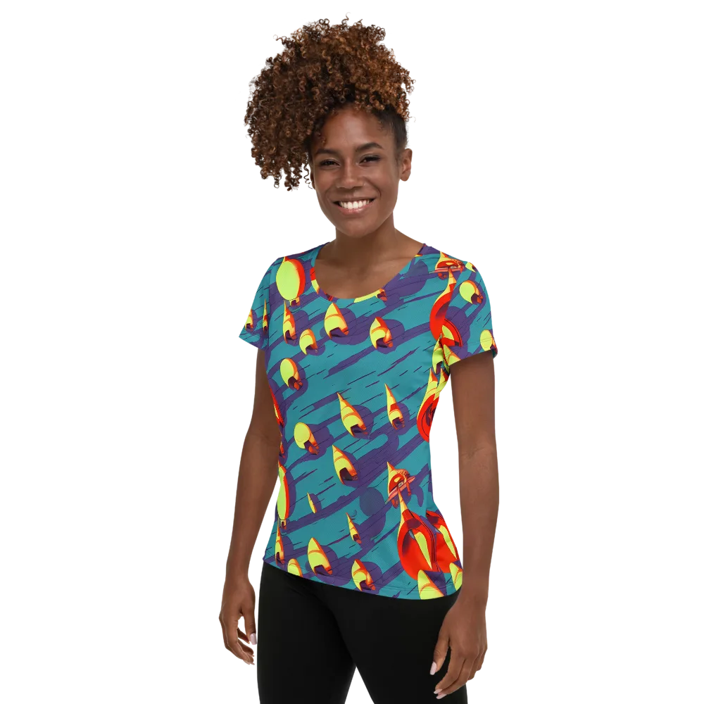 Sailor's Mirage on Women's Athletic T-Shirt — Left