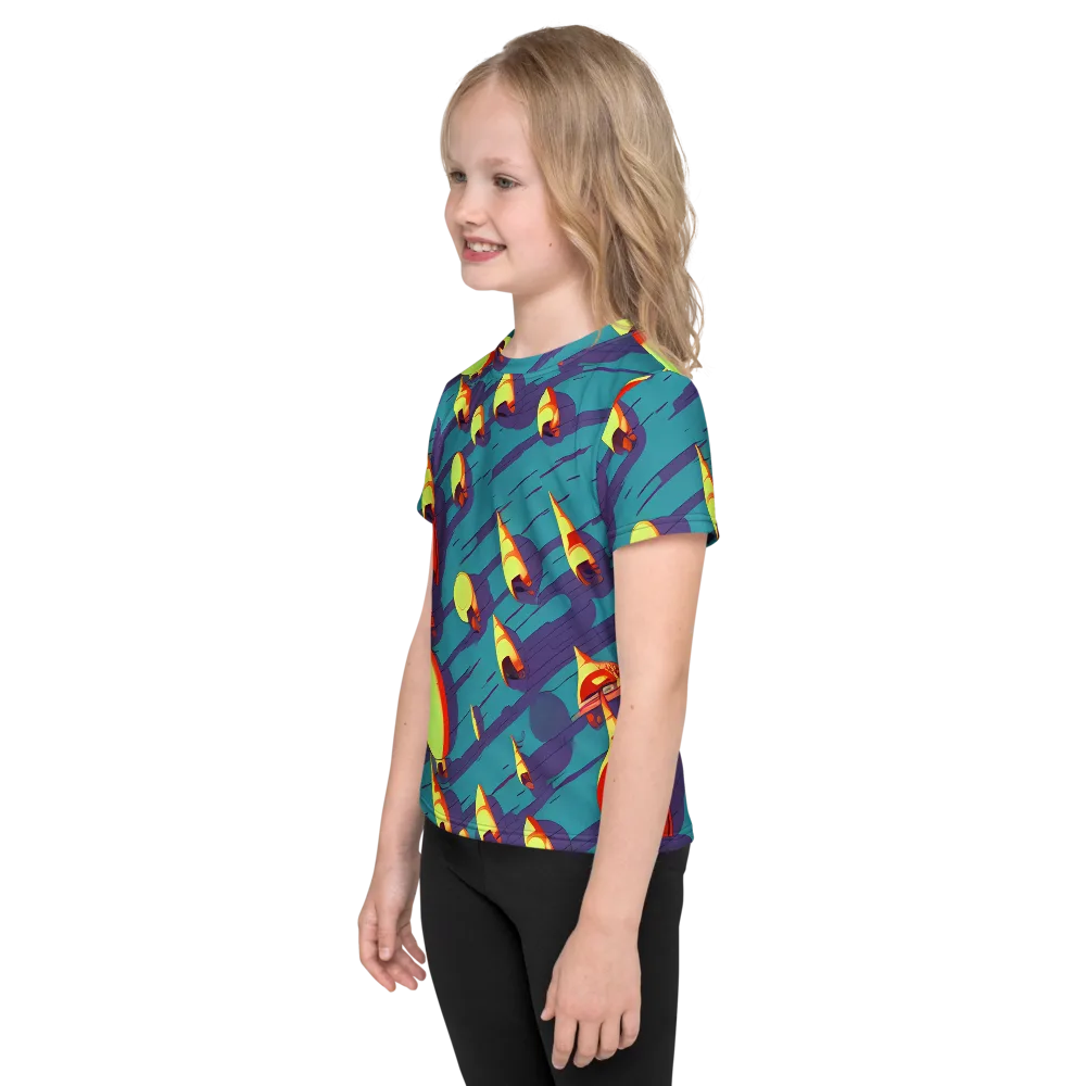 Sailor's Mirage on Kids Crew Neck T-Shirt — Left