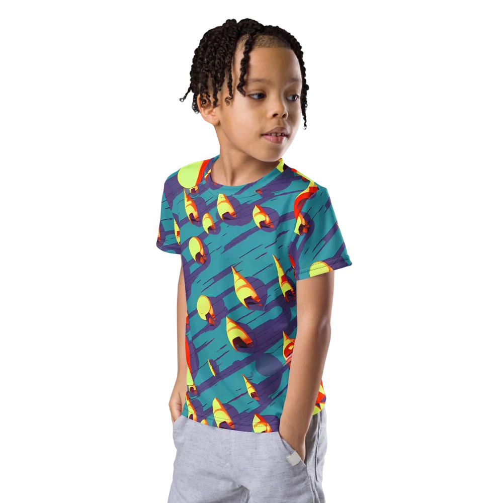 Sailor's Mirage on Kids Crew Neck T-Shirt — Left Front