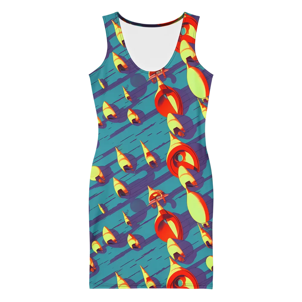 Sailor's Mirage on Bodycon Dress — Front