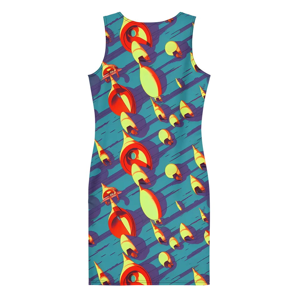 Sailor's Mirage on Bodycon Dress — Back