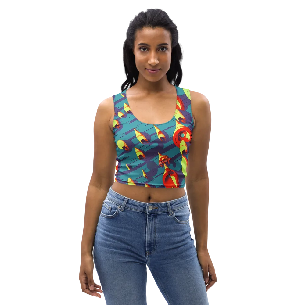 Sailor's Mirage on Crop Top — Front