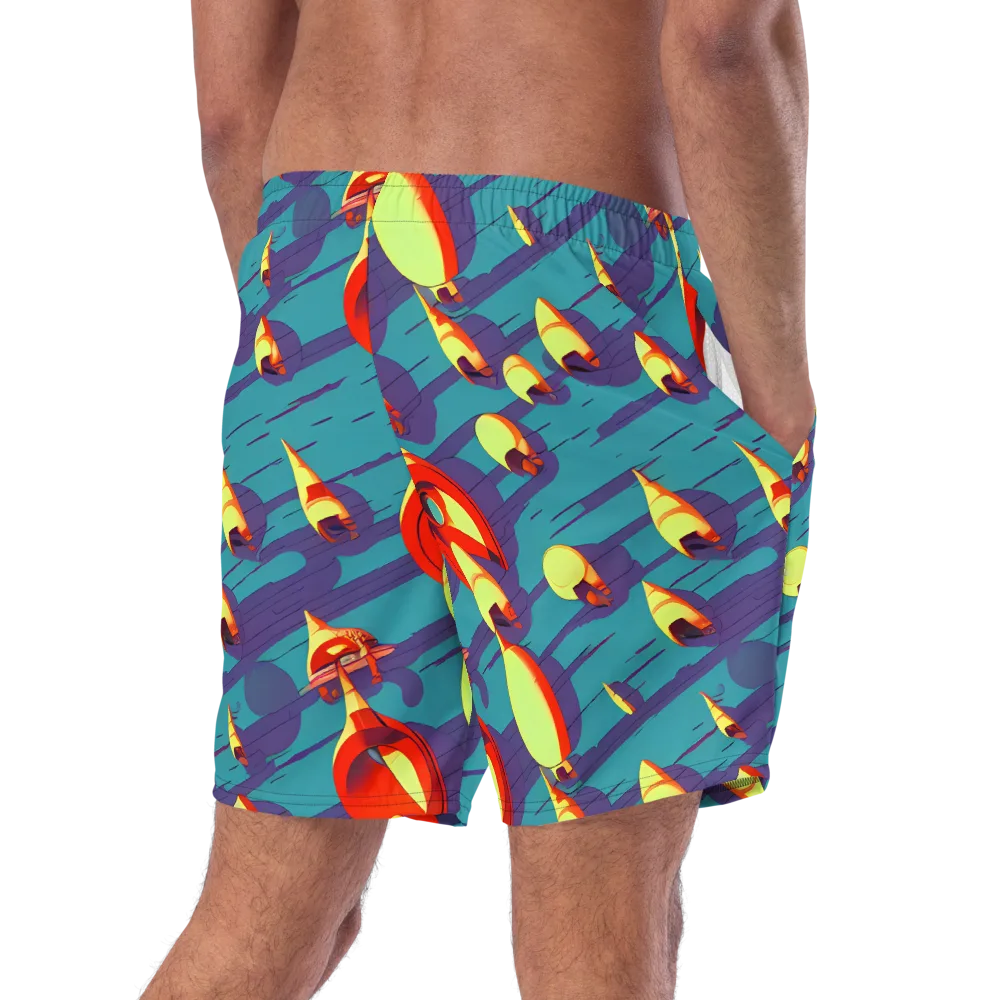 Sailor's Mirage on Swim Trunks — Right Back