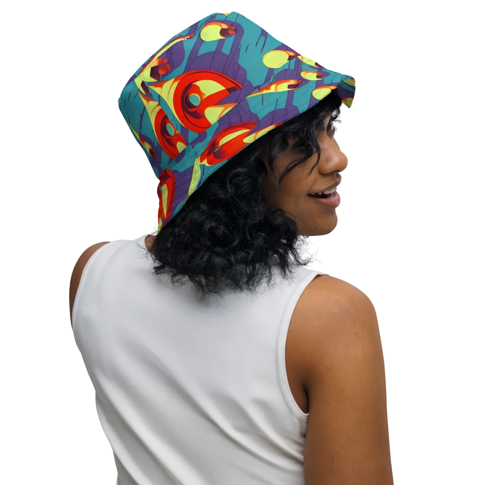 Sailor's Mirage on Reversible Bucket Hat — Right Outside