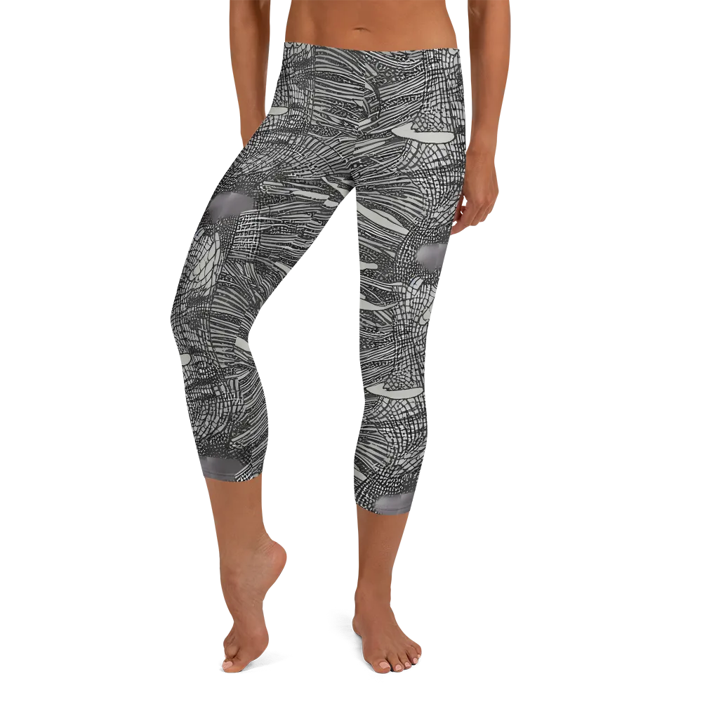 Sable Currents on Capri Leggings — Front