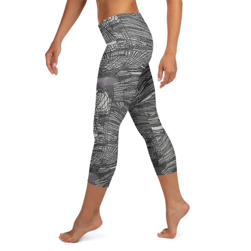 Sable Currents on Capri Leggings — Left