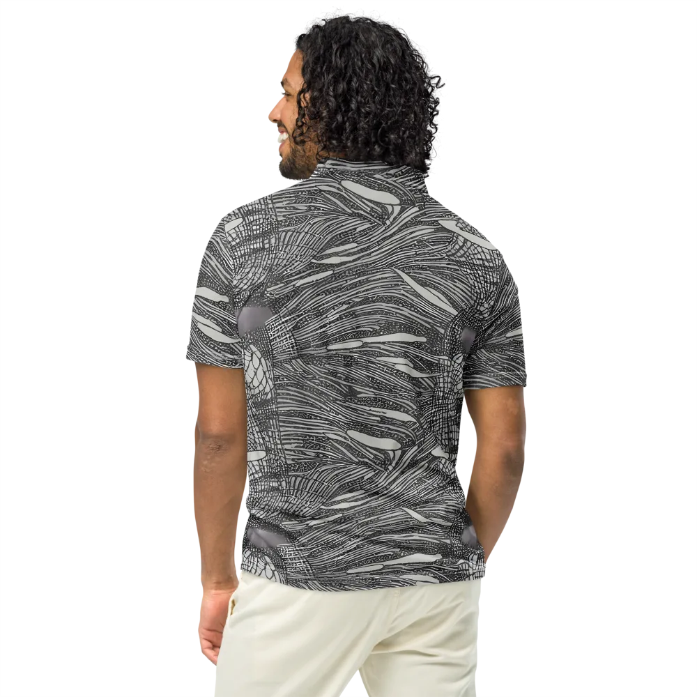 Sable Currents on Men's Slim Fit Polo Shirt — Back