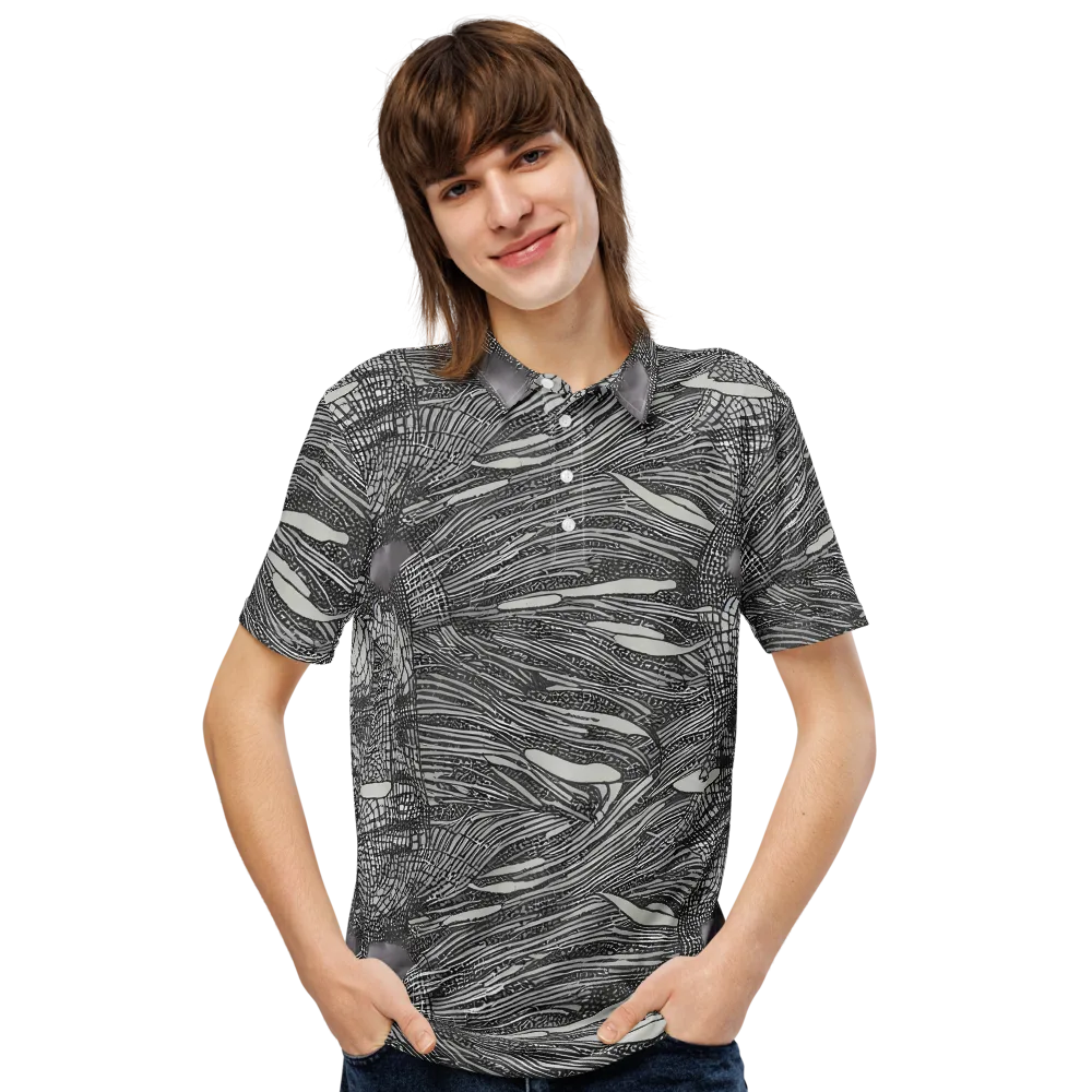 Sable Currents on Men's Slim Fit Polo Shirt — Front