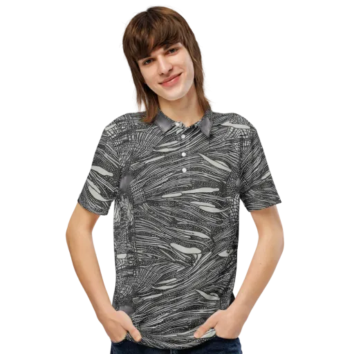 Sable Currents on a Men's Slim Fit Polo Shirt