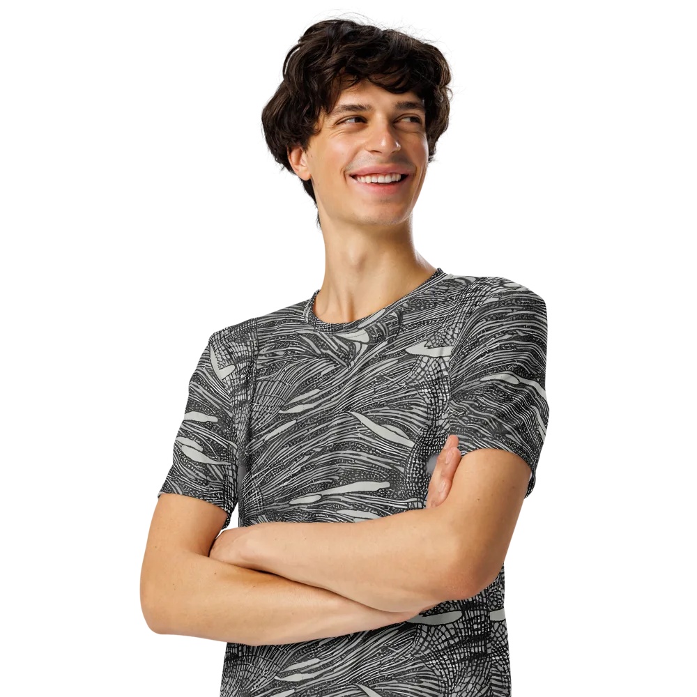 Sable Currents on Men's Crew Neck T-Shirt — Left Front