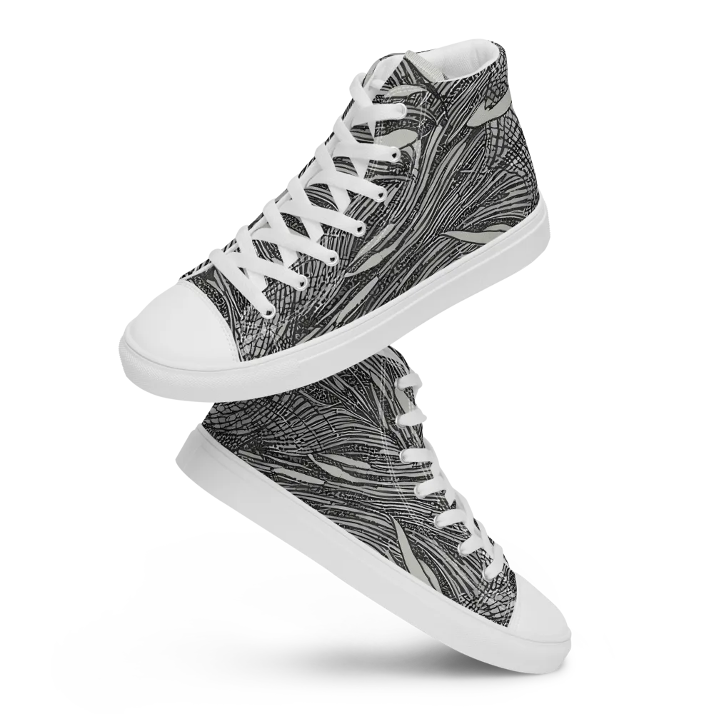 Sable Currents on Men's High Top Canvas Shoes — Front