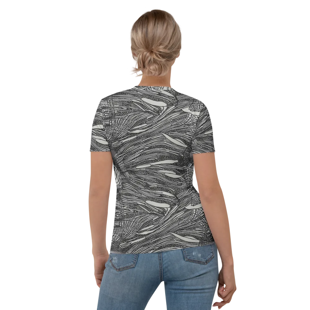 Sable Currents on Women's Crew Neck T-Shirt — Back