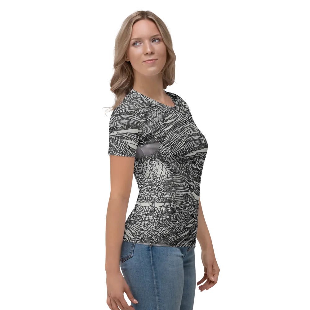 Sable Currents on Women's Crew Neck T-Shirt — Right