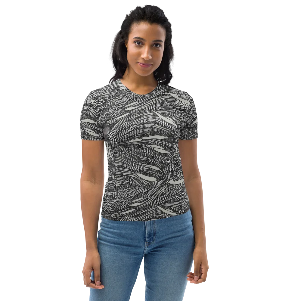 Sable Currents on Women's Crew Neck T-Shirt — Front