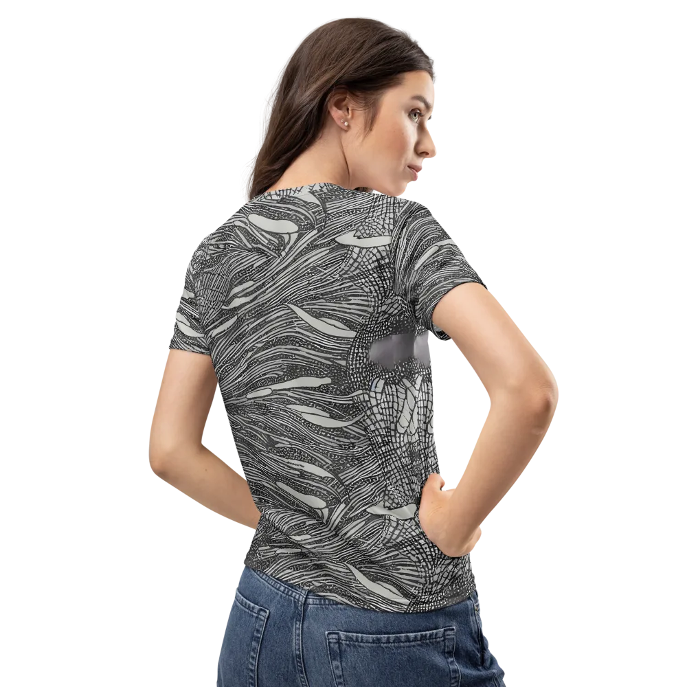 Sable Currents on Women's Crew Neck T-Shirt — Back