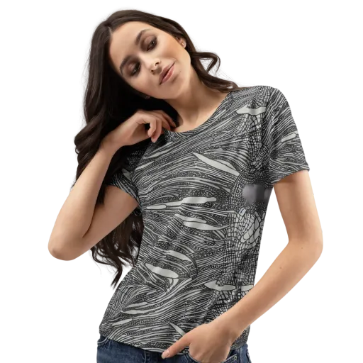 Sable Currents on a Women's Crew Neck T-Shirt