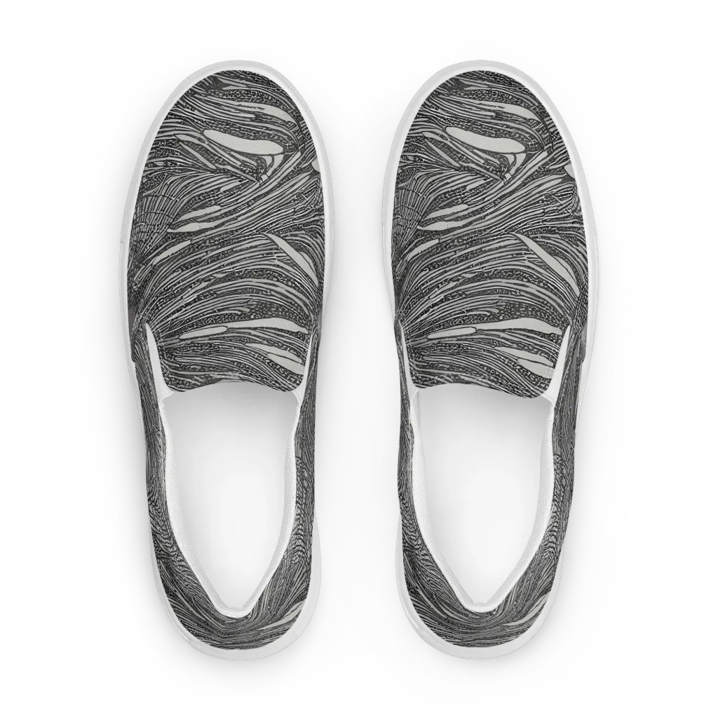 Sable Currents on Men's Slip-On Canvas Shoes — Front