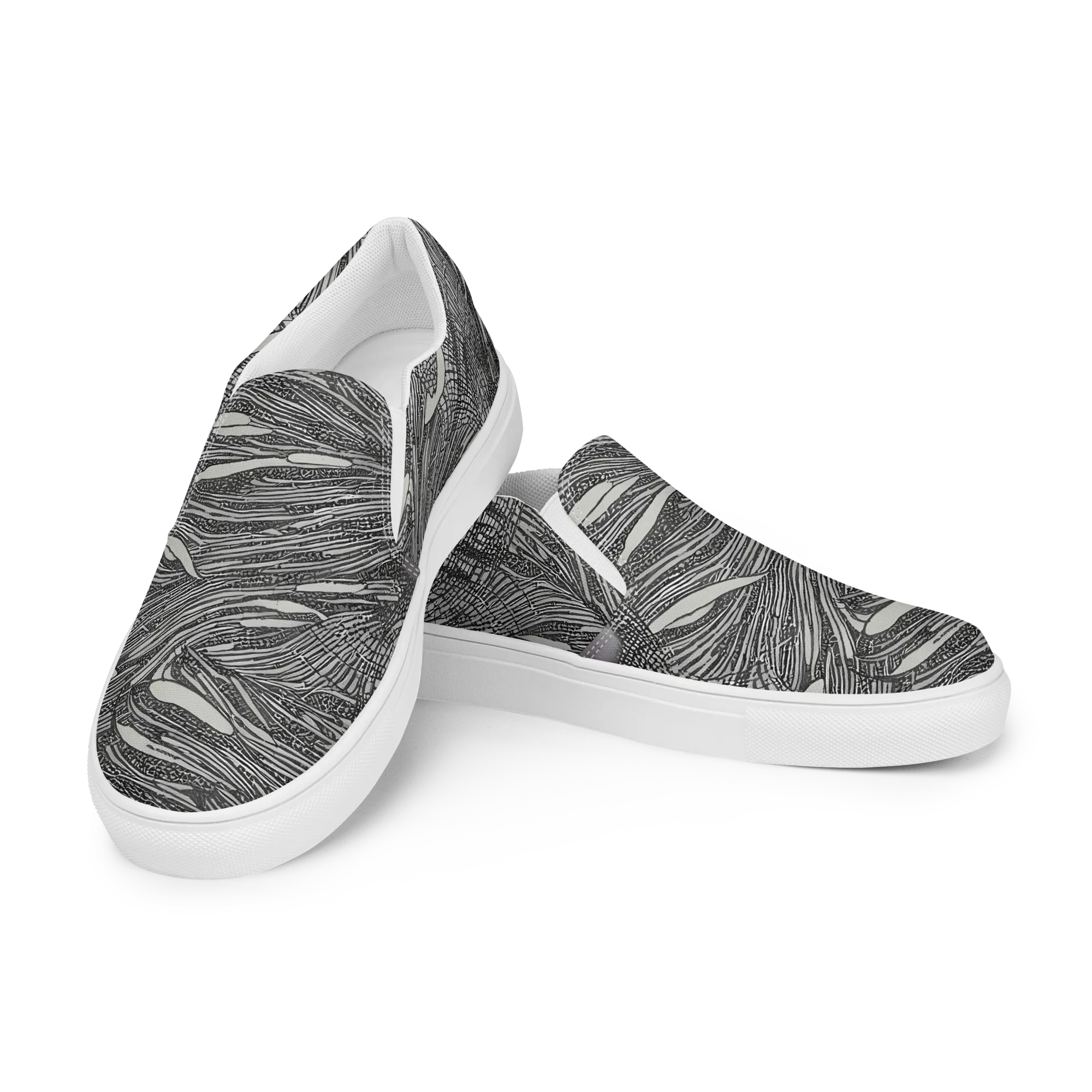 Sable Currents on Men's Slip-On Canvas Shoes — Left Front