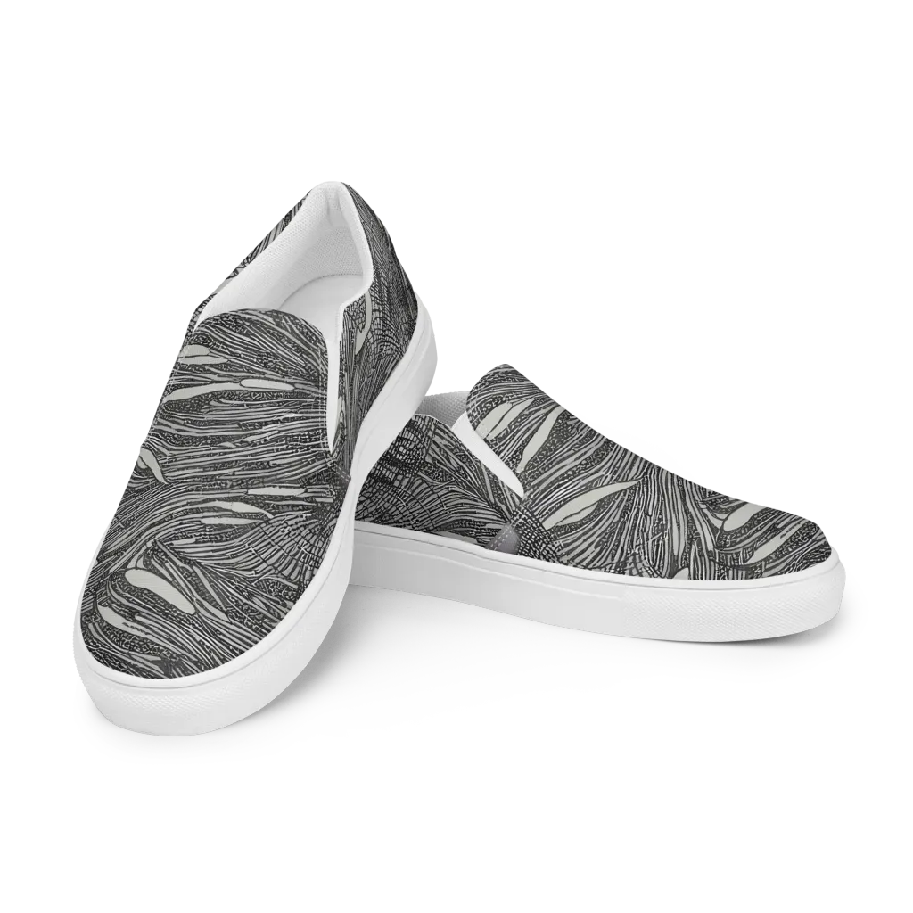 Sable Currents on Men's Slip-On Canvas Shoes — Left Front