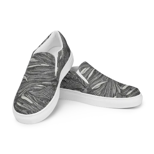 Sable Currents on a Men's Slip-On Canvas Shoes