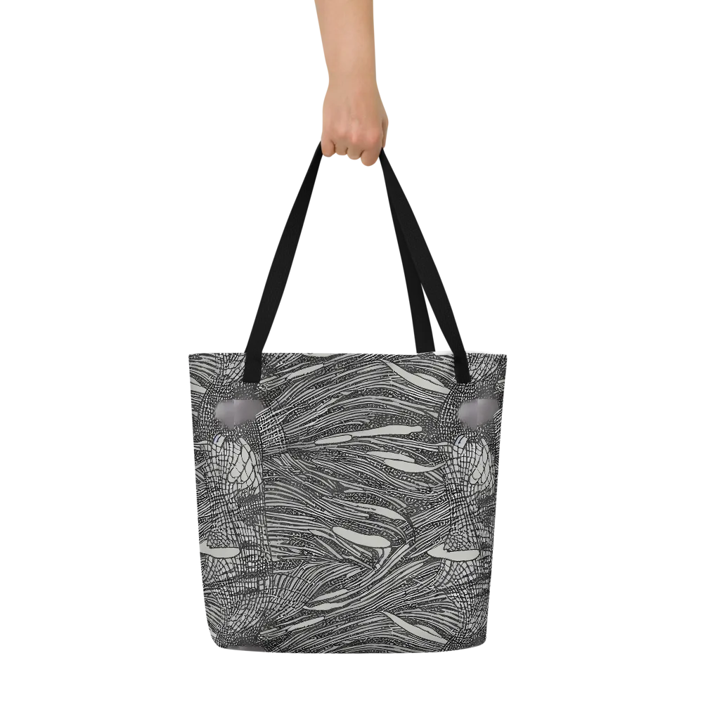 Sable Currents on Large Tote Bag W/ Pocket — Front