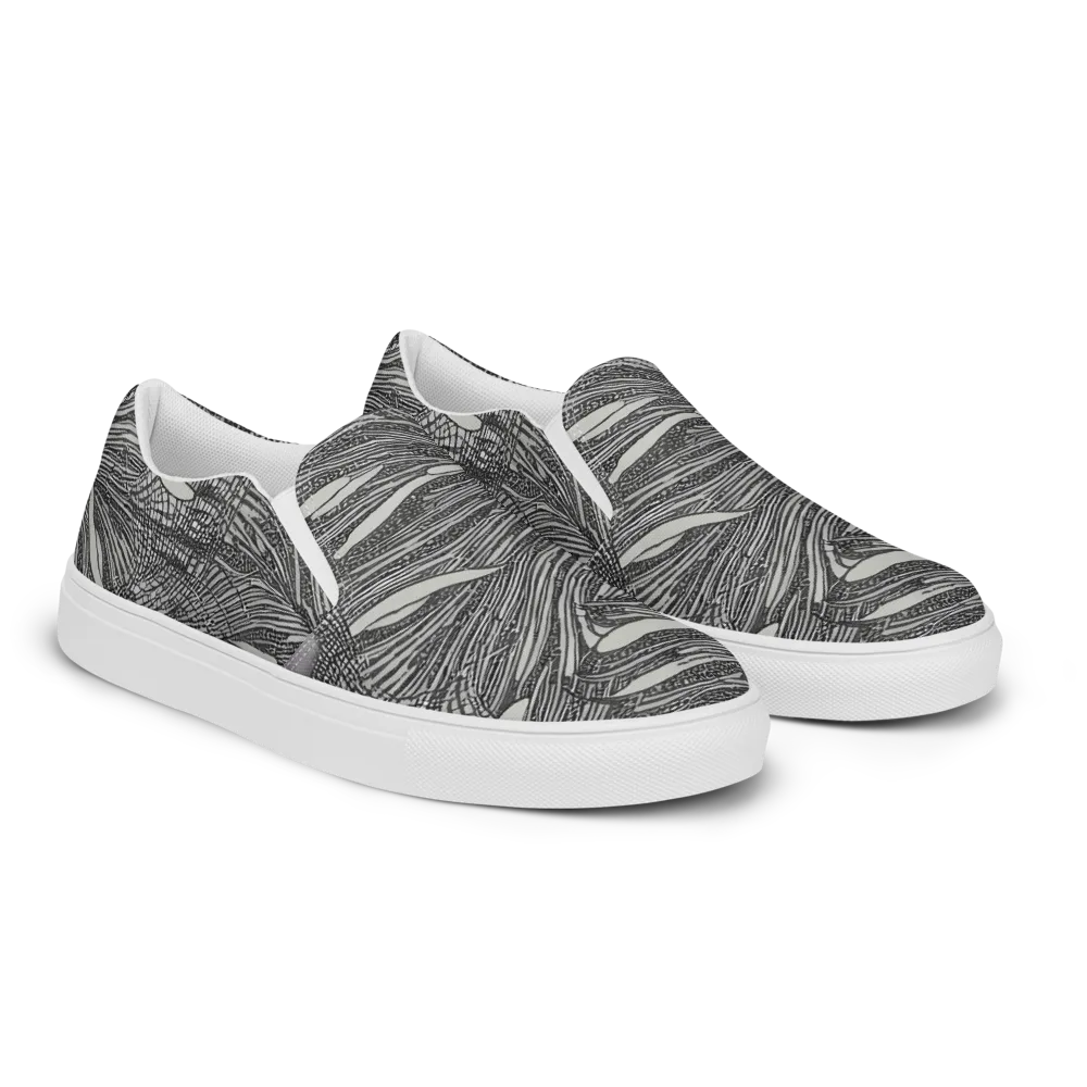 Sable Currents on Women's Slip-On Canvas Shoes — Right Front