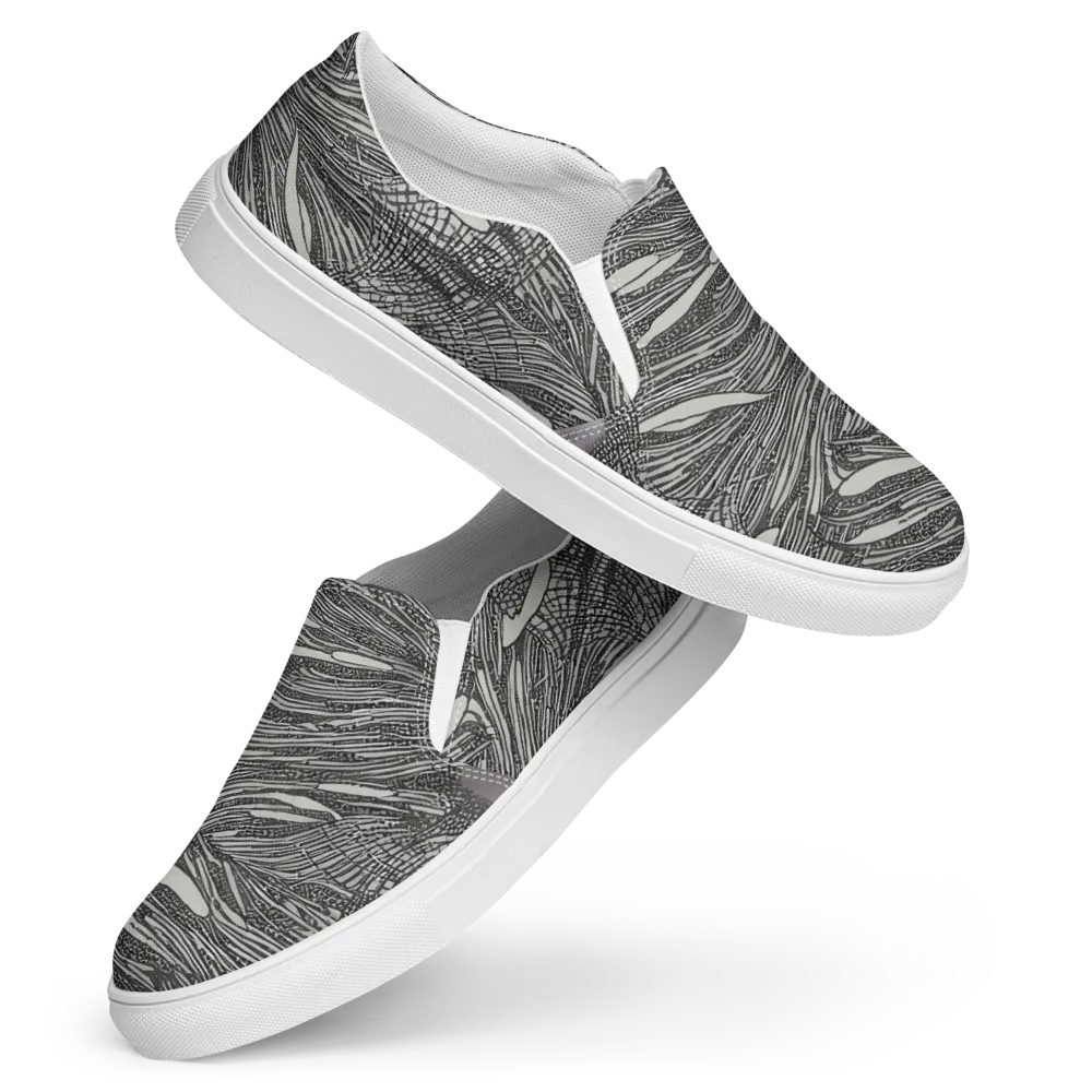 Sable Currents on Women's Slip-On Canvas Shoes — Front
