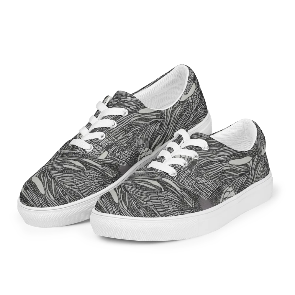 Sable Currents on Men's Lace-Up Canvas Shoes — Left Front