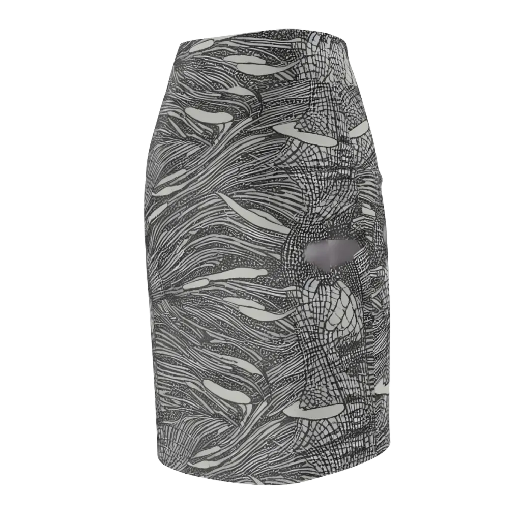 Sable Currents on Pencil Skirt — Back Side