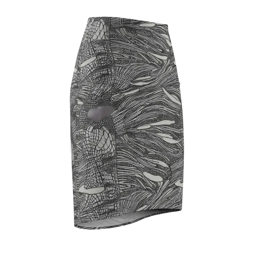 Sable Currents on Pencil Skirt — Front Side