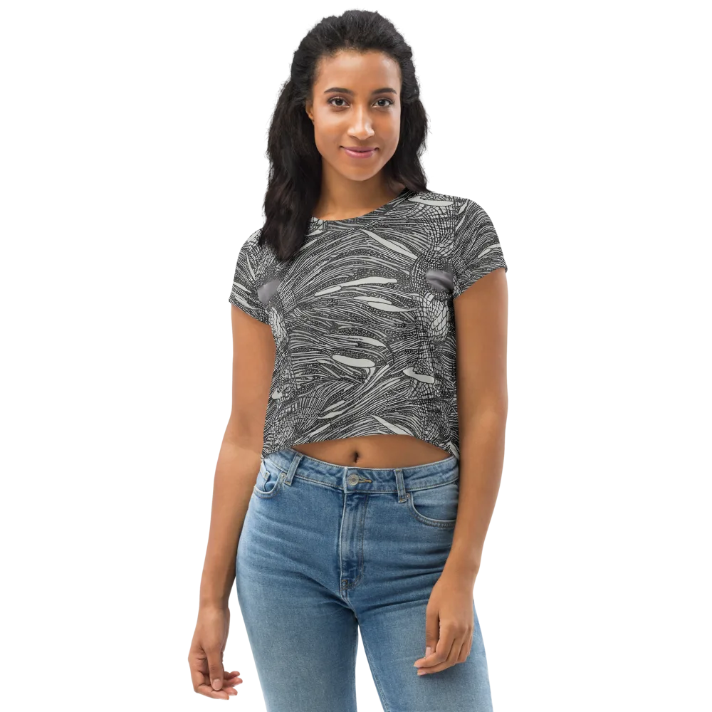 Sable Currents on Crop Tee — Front
