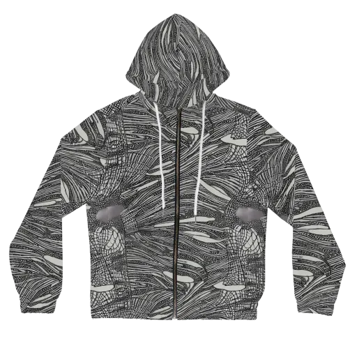 Sable Currents on a Women's Full-Zip Hoodie