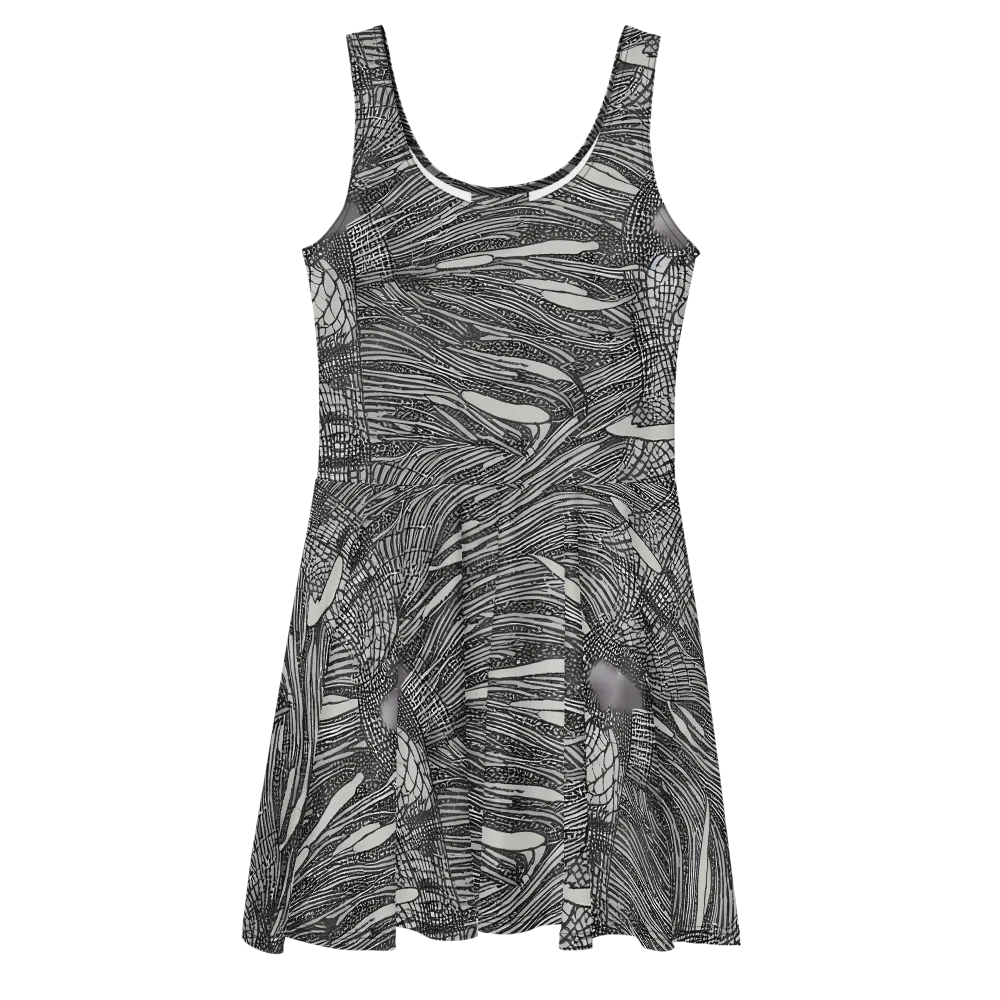 Sable Currents on Skater Dress — Front