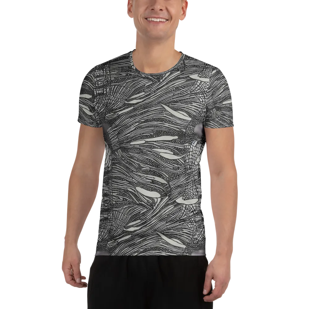 Sable Currents on Men's Athletic T-Shirt — Front