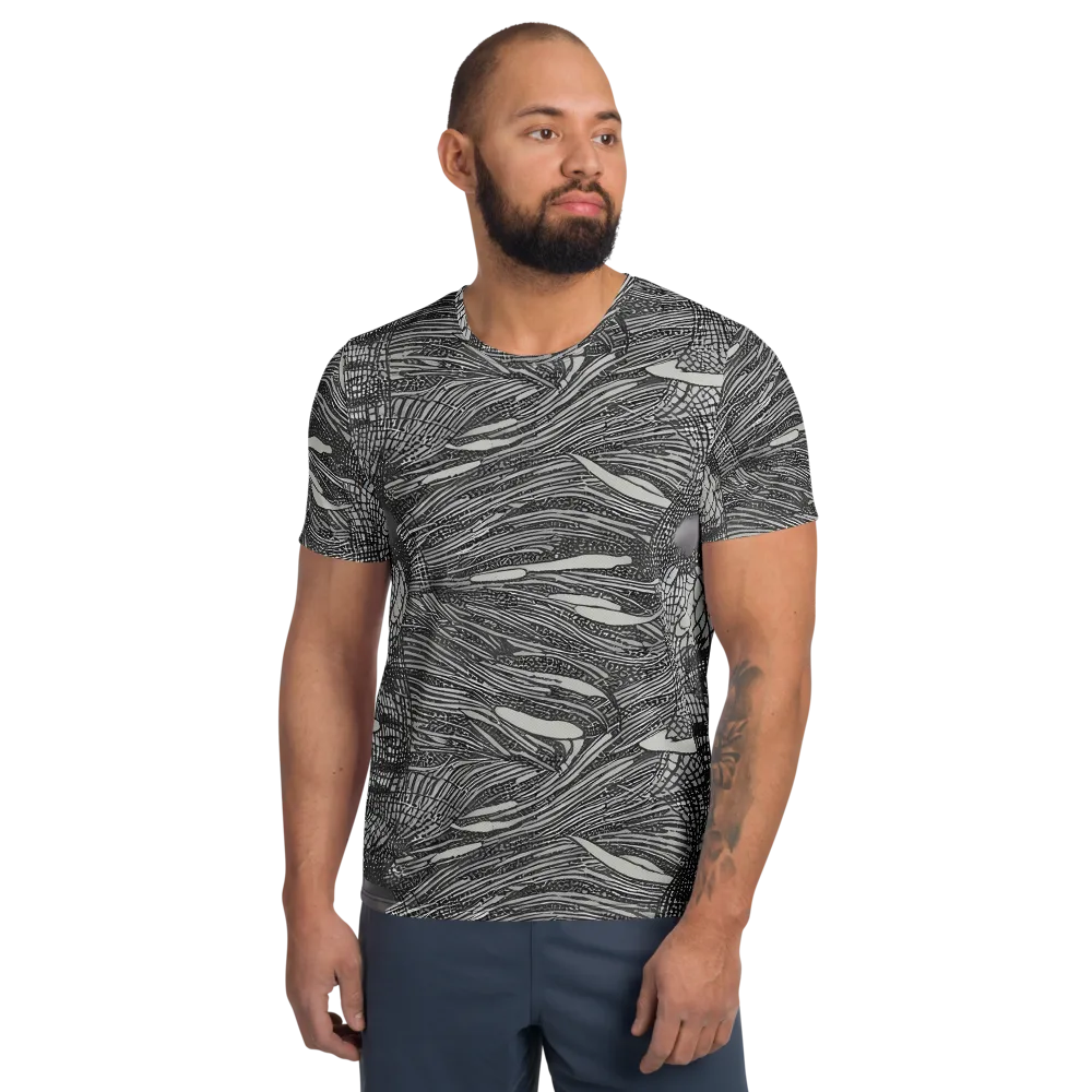 Sable Currents on Men's Athletic T-Shirt — Front