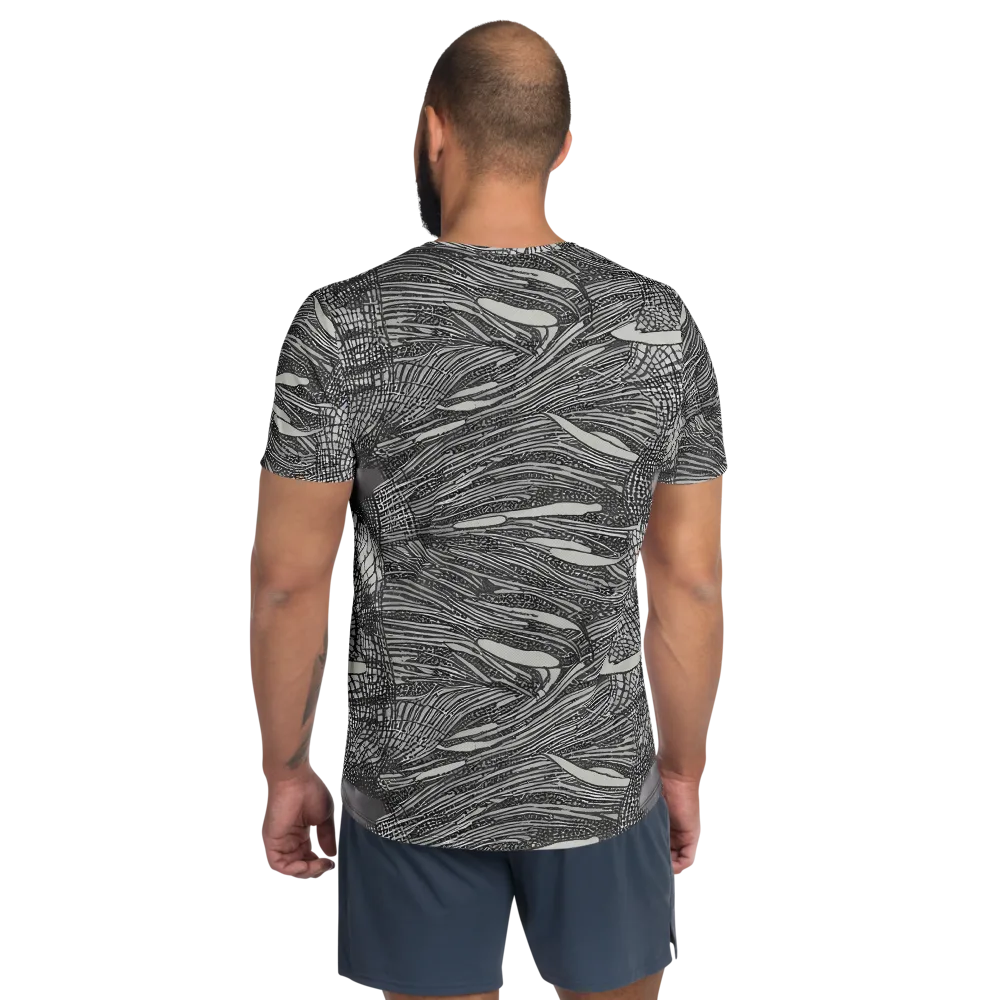 Sable Currents on Men's Athletic T-Shirt — Back