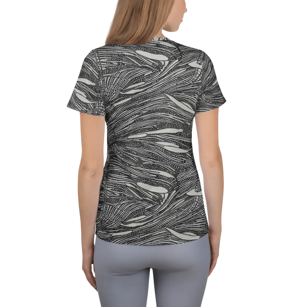 Sable Currents on Women's Athletic T-Shirt — Back
