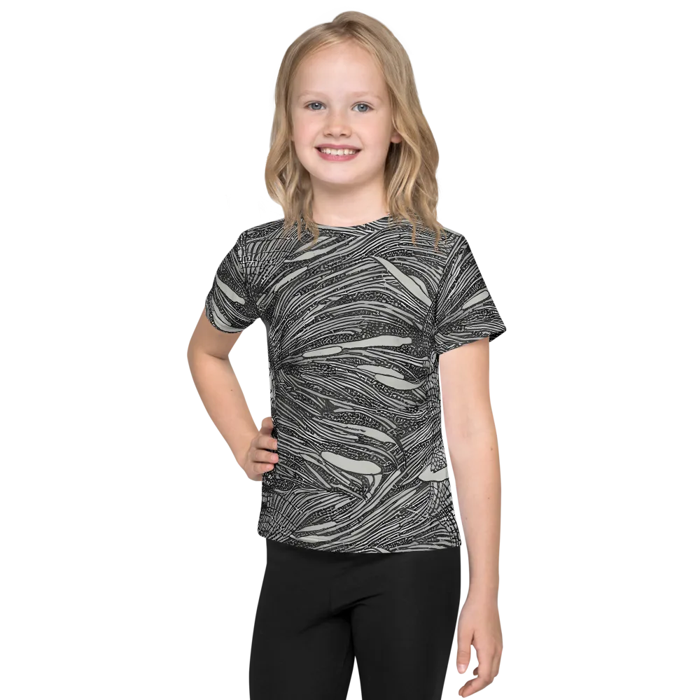 Sable Currents on Kids Crew Neck T-Shirt — Front