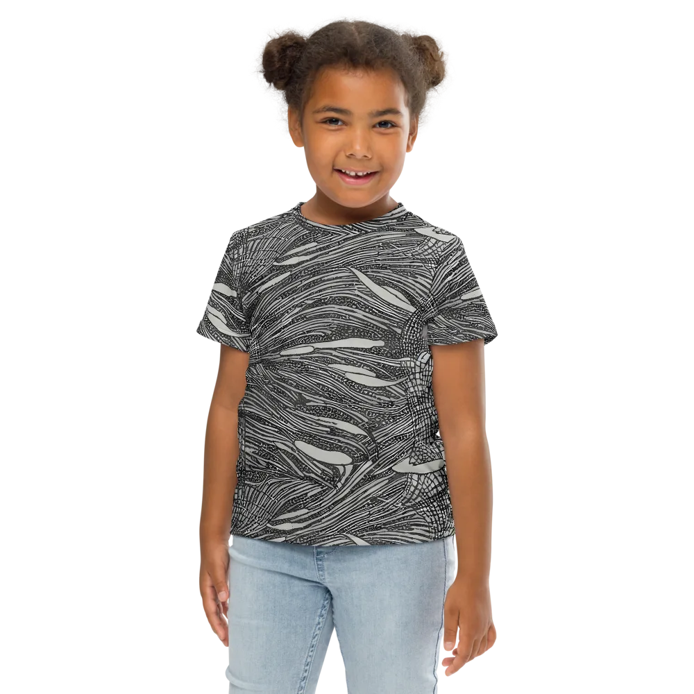Sable Currents on Kids Crew Neck T-Shirt — Front