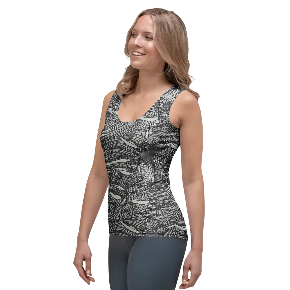 Sable Currents on Women's Tank Top — Left Front