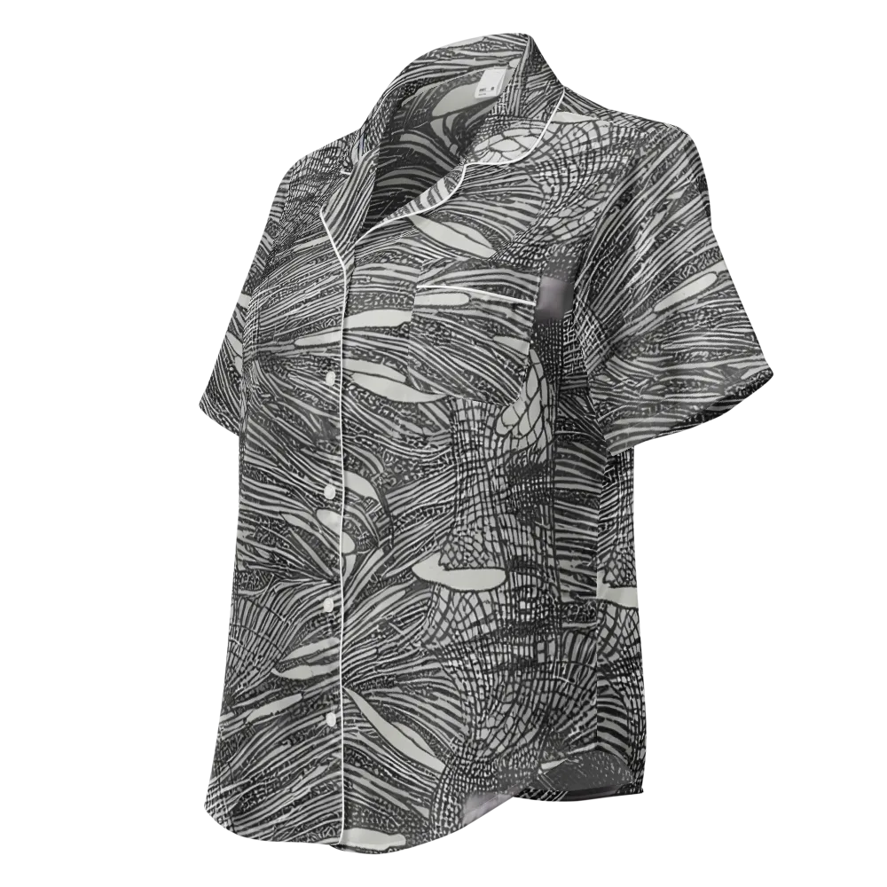 Sable Currents on Women's Short Sleeve Pajama Top — Left Front