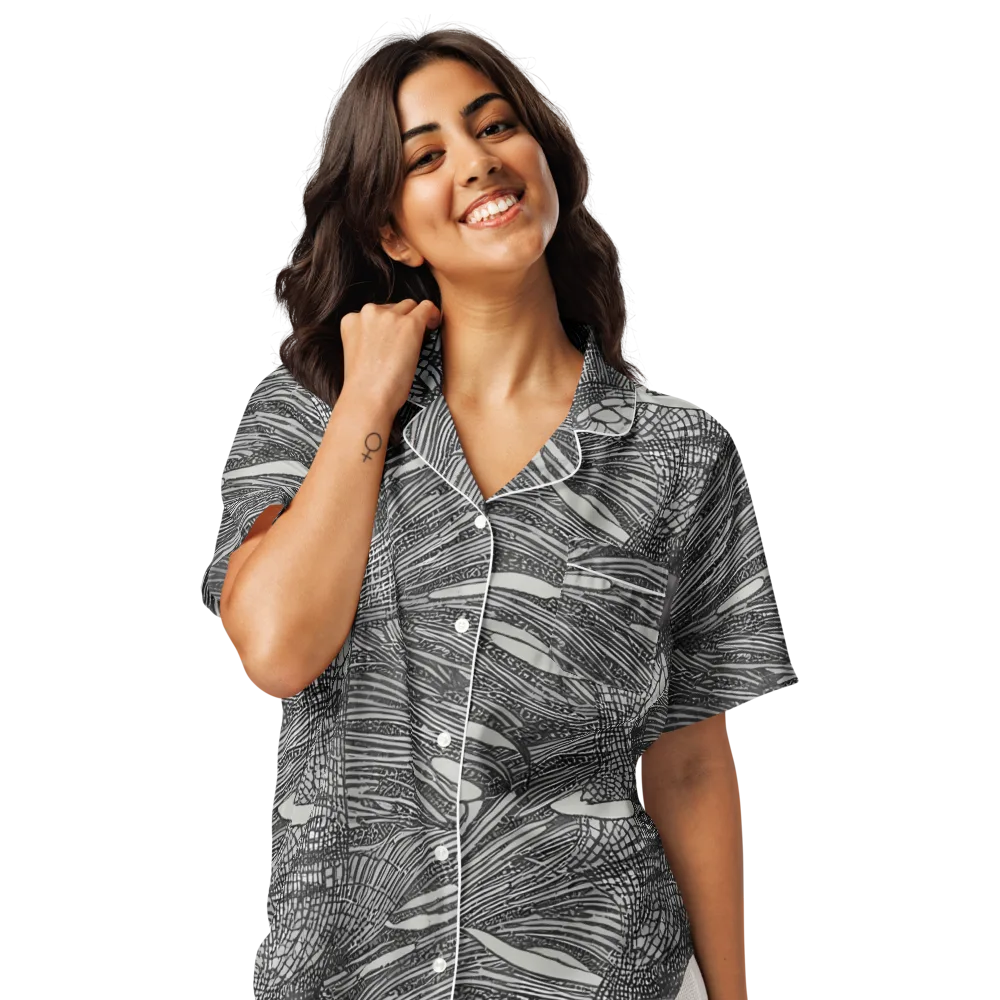 Sable Currents on Women's Short Sleeve Pajama Top — Front