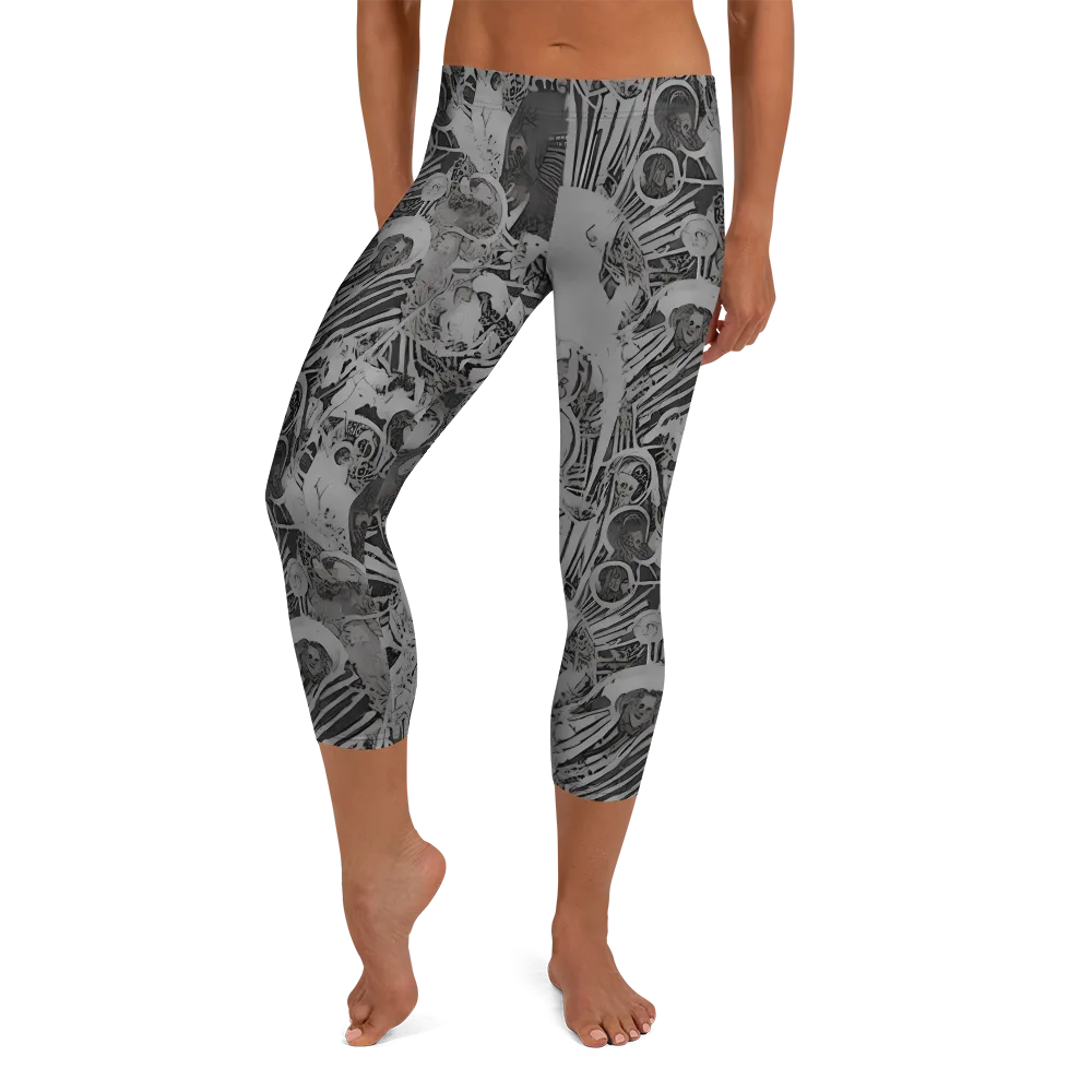 Dusk Enigma on Capri Leggings — Front