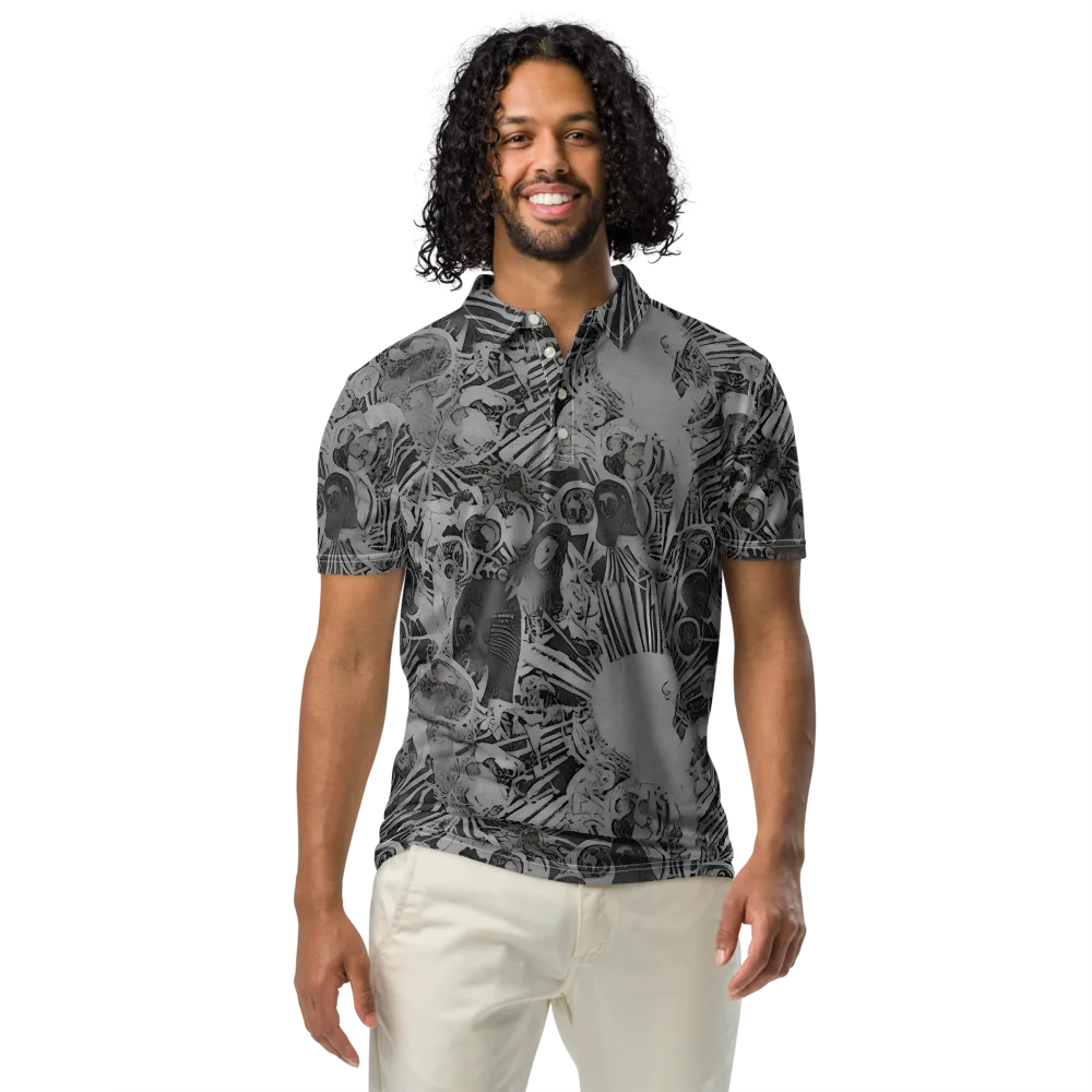 Dusk Enigma on Men's Slim Fit Polo Shirt — Front